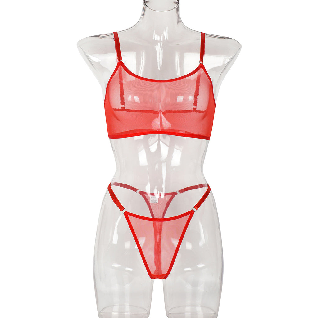Signature Edit Sheer Mesh Two-Piece Lingerie Set - Alternate View