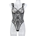 Floral Embroidered Polka Dot Teddy Bodysuit - Styled View