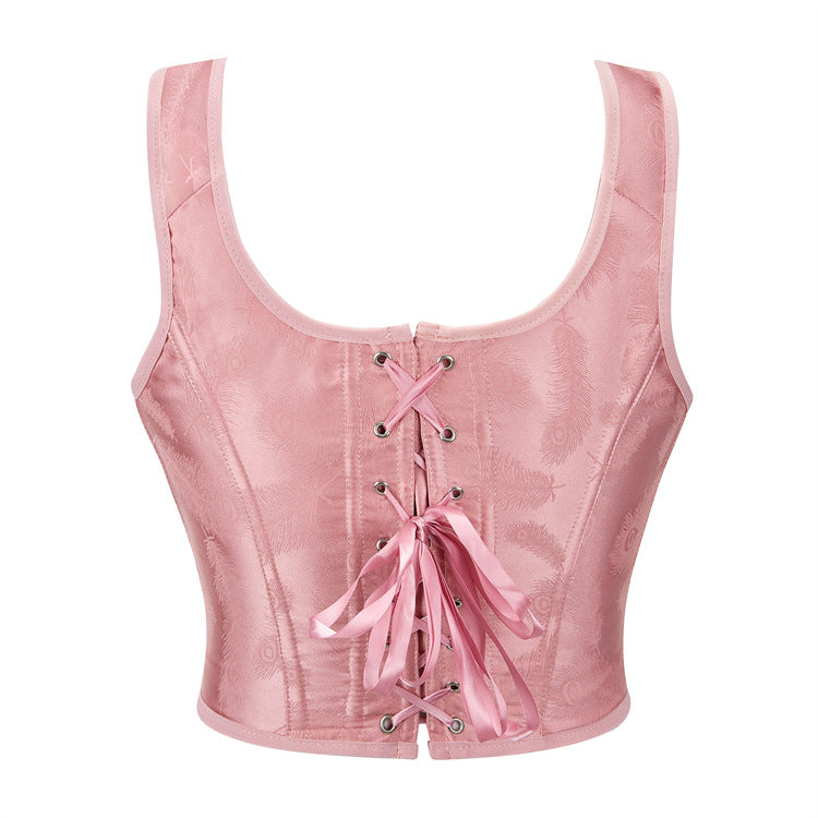 Pink Tie-Strap Corset Top, alternate view 3