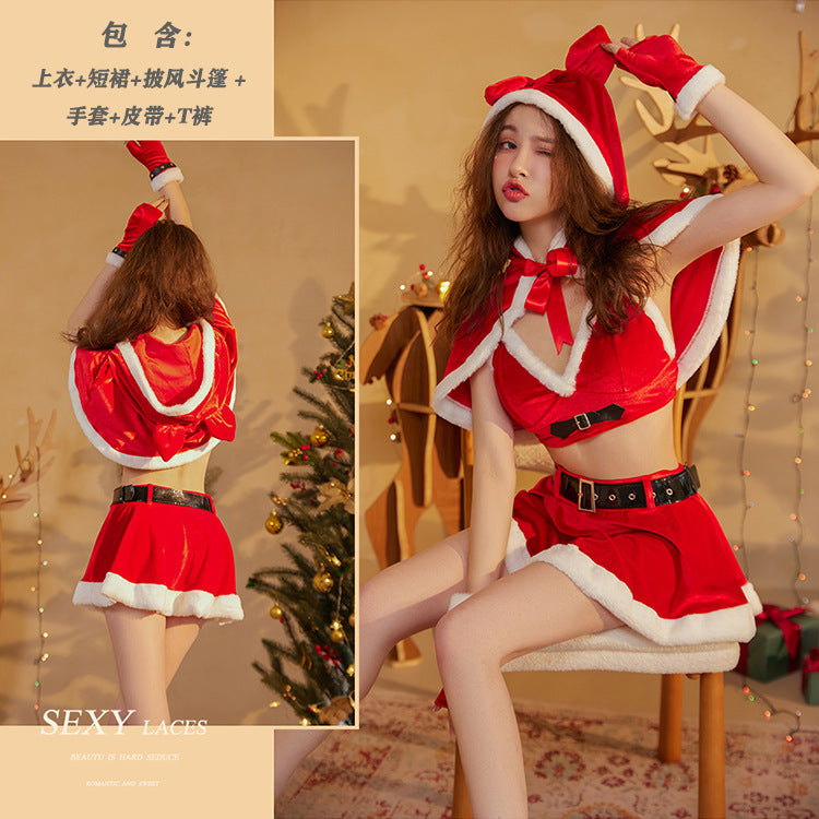 Bunny Costume Lingerie Set With Mini Dress and Mini Skirt and Bra - Alternate View