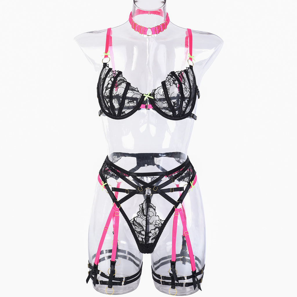 Boutique Edit Floral Lace Lingerie Set - Alternate View