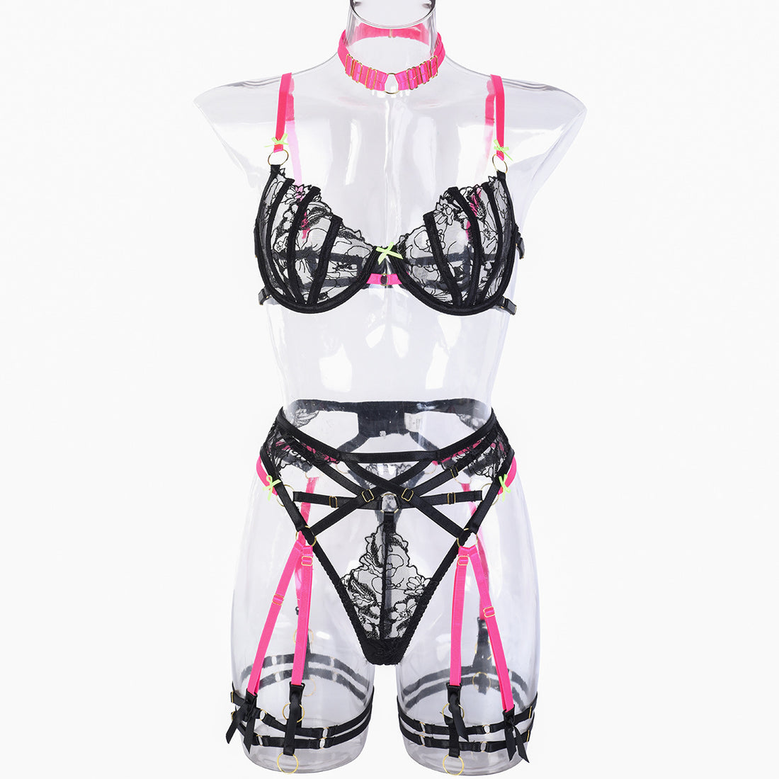 Boutique Edit Floral Lace Lingerie Set - Alternate View