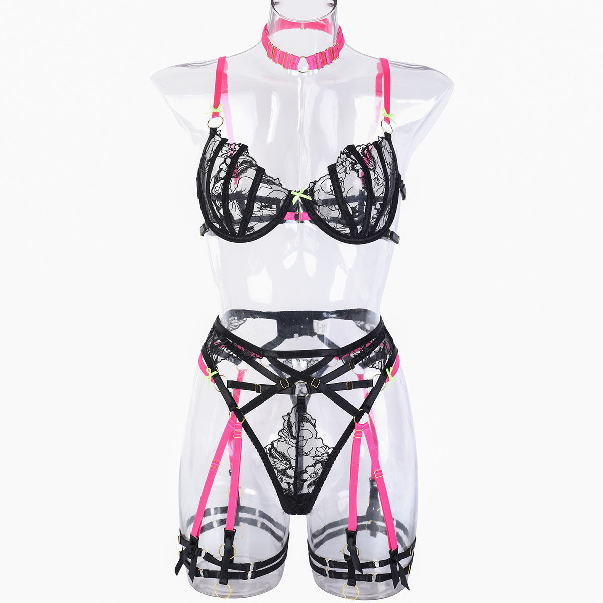 Boutique Edit Floral Lace Lingerie Set - Alternate View