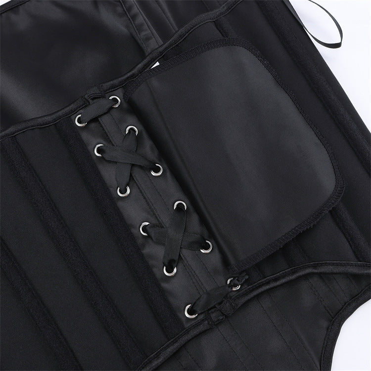Black Leather-Look Back-Zip Corset Top, alternate view 4
