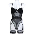 Mesh Strappy Teddy Bodysuit - Styled View