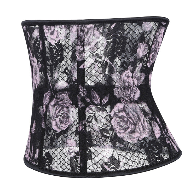 Black Floral Lace Underbust Corset Top, alternate view 3