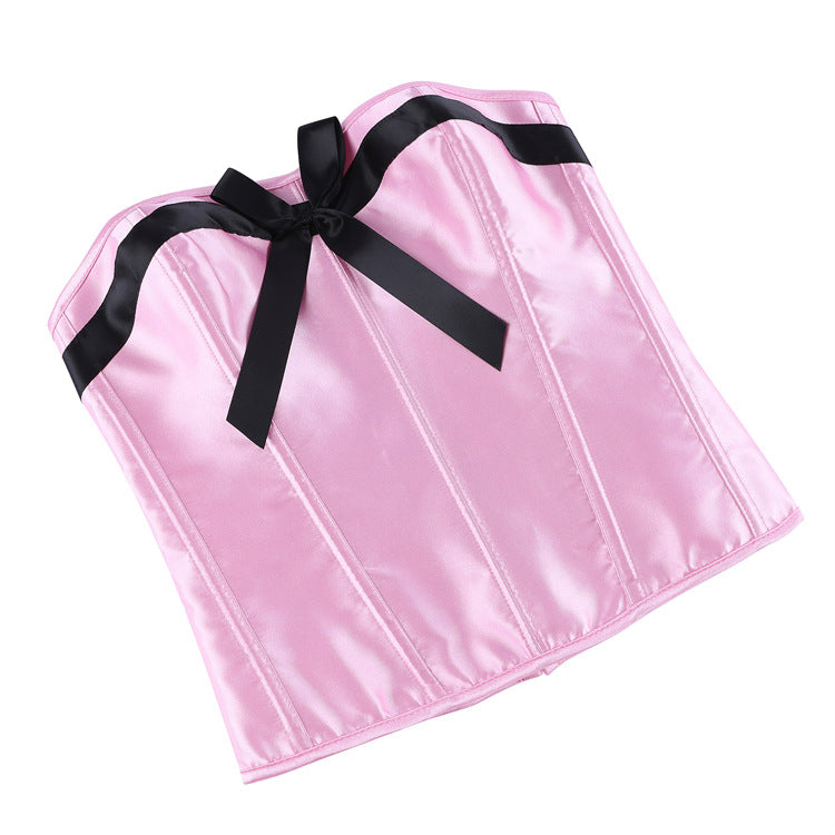 Pink Bow Strapless Corset Top, alternate view 5