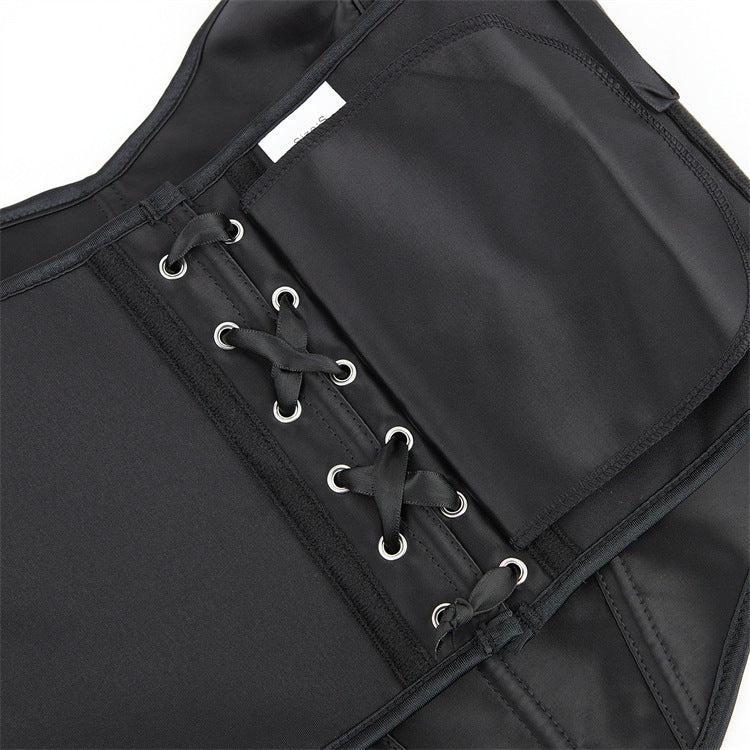 Black Sheer Sleeve Crop Corset Top, alternate view 4