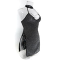 Black halter cutout mini dress lingerie - alternate view
