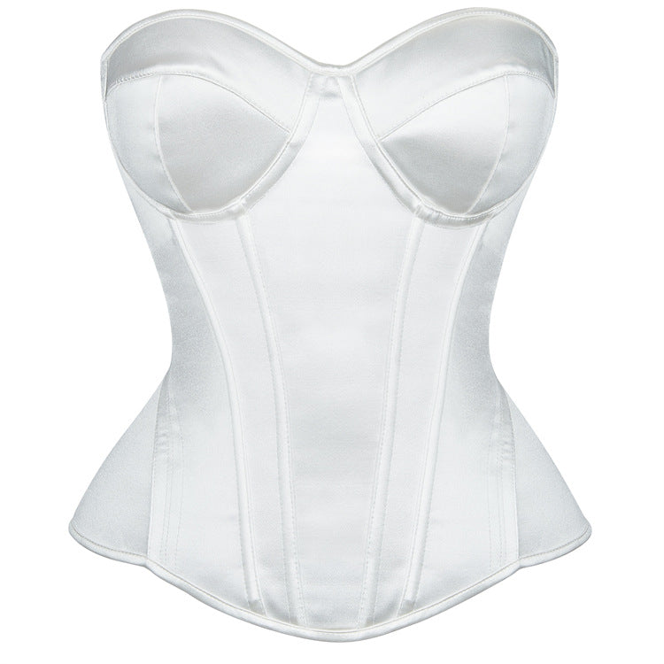 White Strapless Corset Top