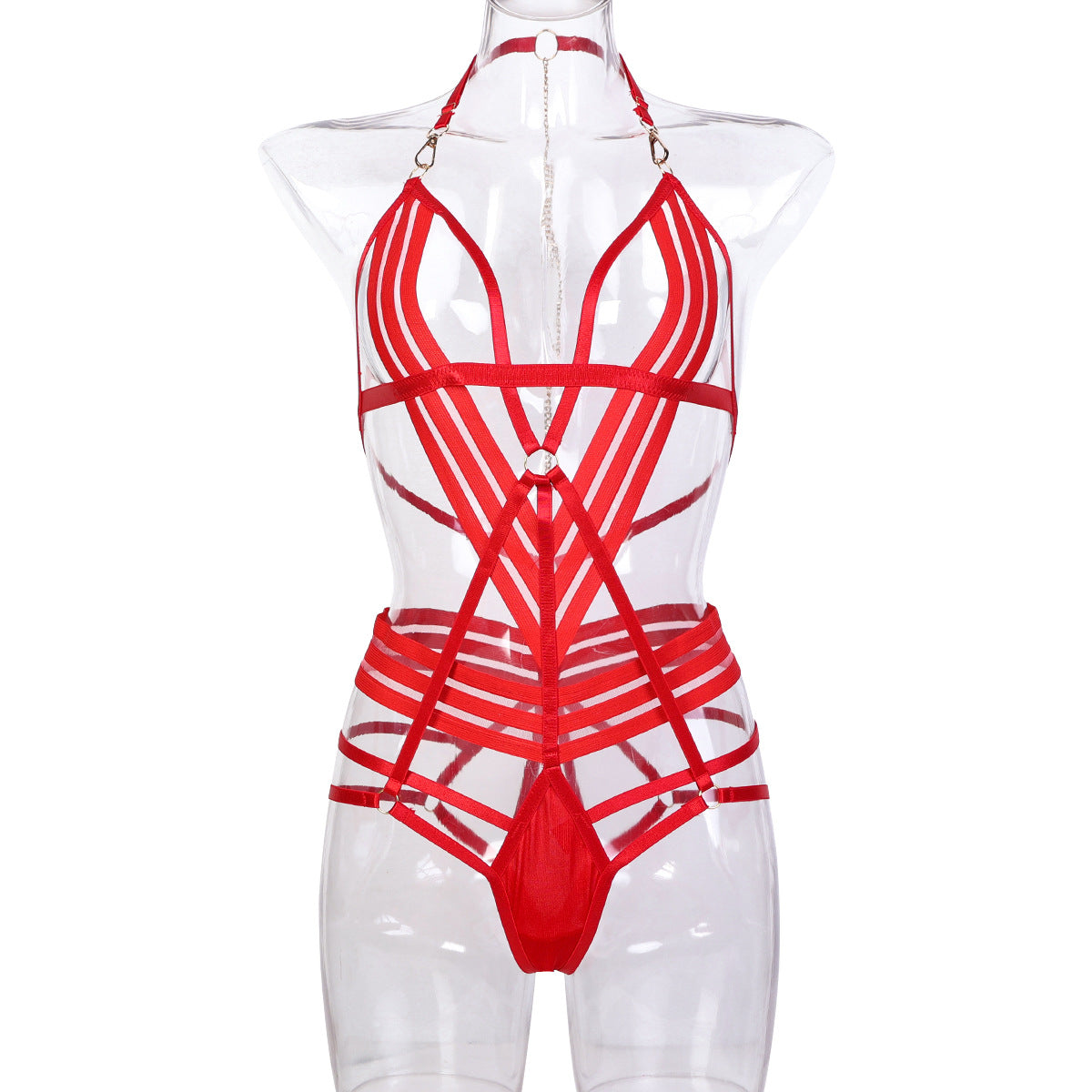 Strappy Cutout Teddy Bodysuit - Styled View