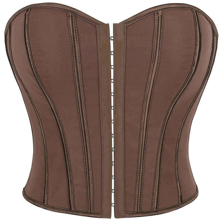 Black Floral Tapestry Panel Corset Top, alternate view 8
