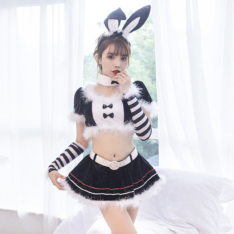 Pink Bunny Costume Lingerie Set - Alternate View