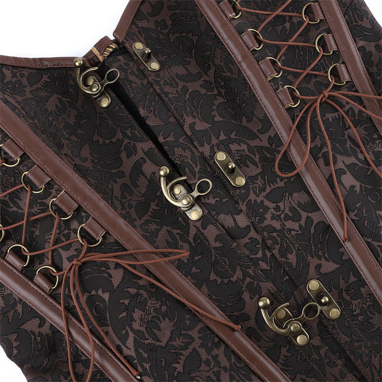 Brown Buckle Strapless Corset Top, alternate view 4