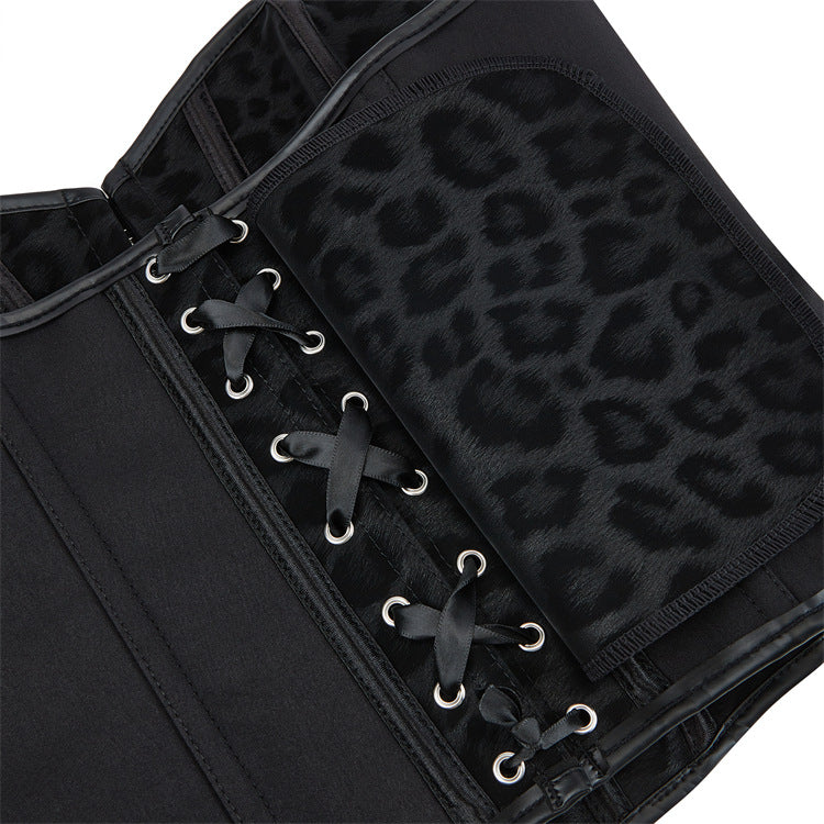 Black Brocade Back-Zip Corset Top, alternate view 4