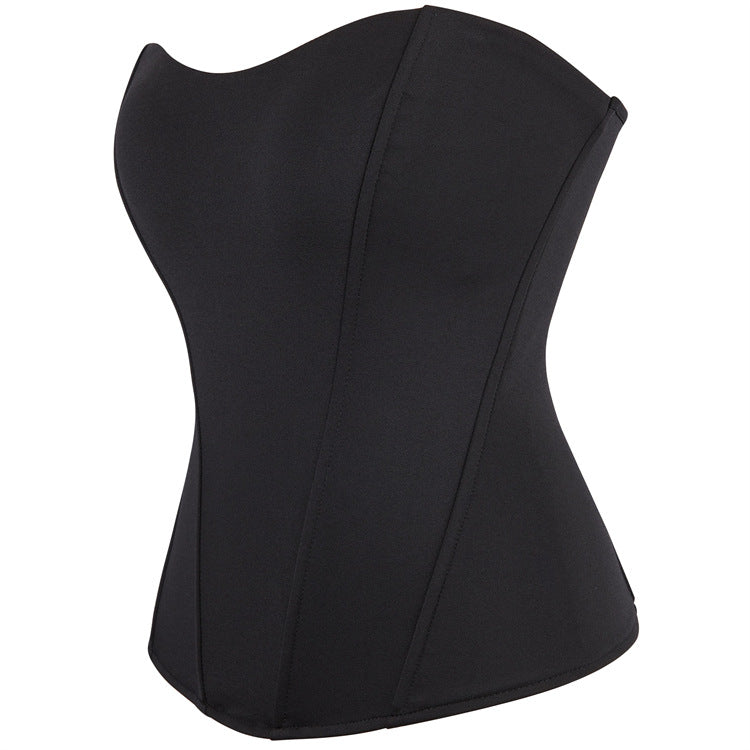 Black Smooth Strapless Corset Top, alternate view 2