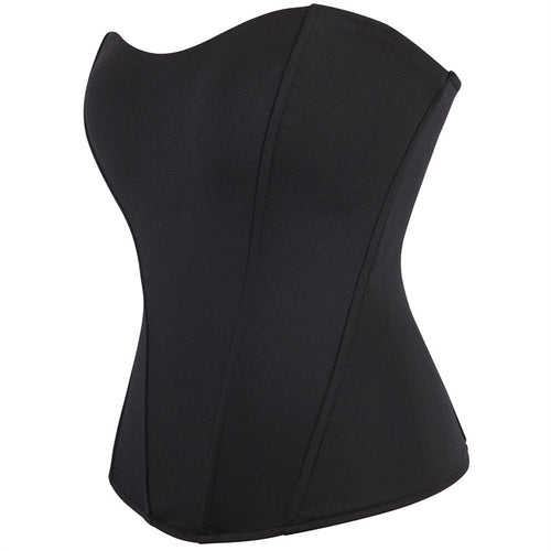 Black Smooth Strapless Corset Top, alternate view 2