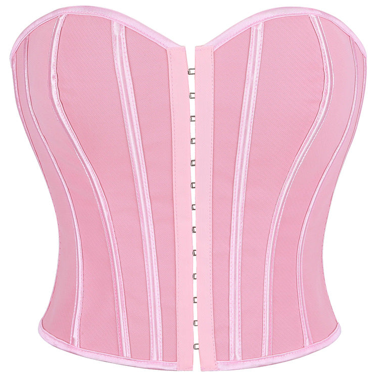 Black Floral Tapestry Panel Corset Top, alternate view 2