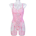 Holiday Floral Embroidered Teddy Bodysuit - Styled View