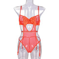 Red Holiday Teddy Bodysuit - Styled View