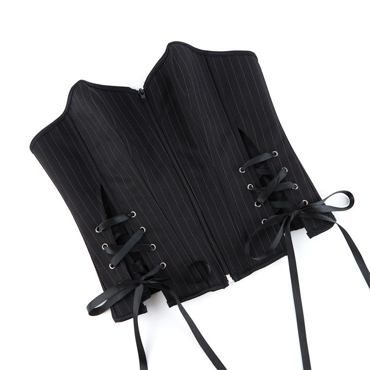 Black Side Lace-Up Corset Top, alternate view 5