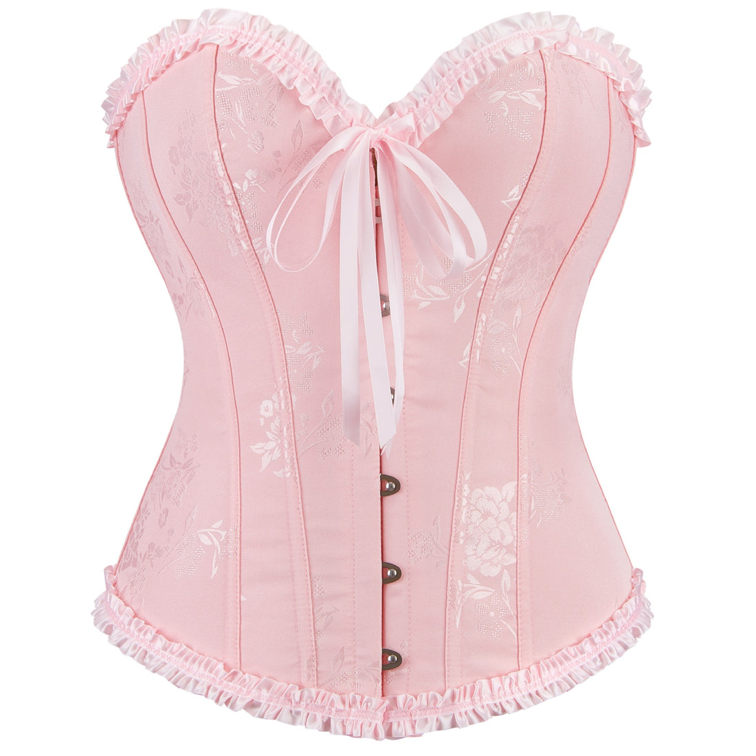 Black Lace-Up Strapless Corset Top, alternate view 8