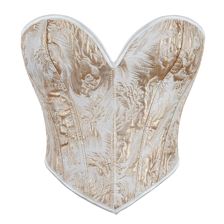 Black Gold Floral Tapestry Corset Top, alternate view 5