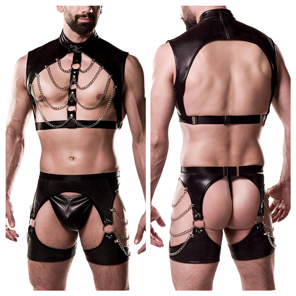 Black Uniform-Inspired Costume Lingerie Set - Alternate View
