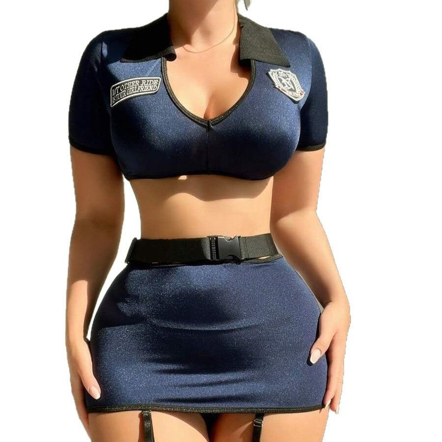Navy Police Costume Lingerie Set, alternate view 5