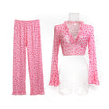 Pink Lace Two-Piece Lingerie Set - Alternate View