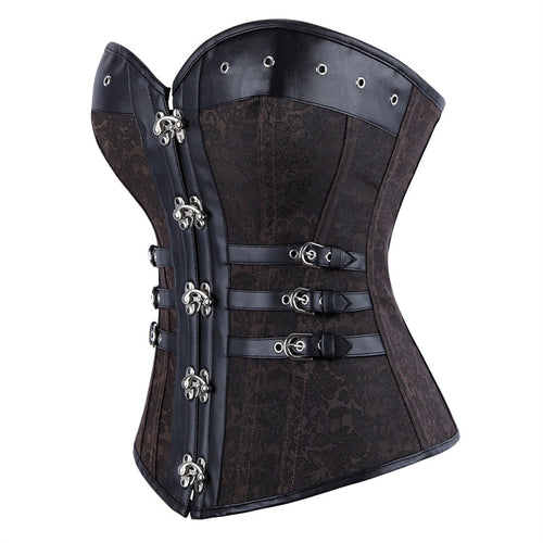 Black Buckle Strapless Corset Top, alternate view 2