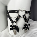 European and American cross-border leather fun leg ring garter belt halloween demon girl leg ring jewelry Spice girl thigh collar