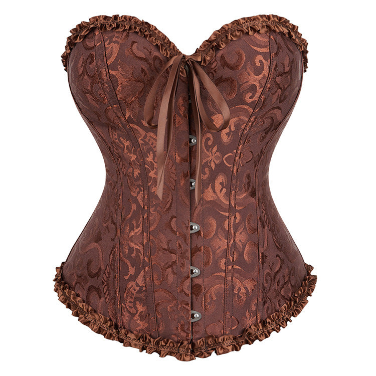 Pink Floral Strapless Corset Top, alternate view 3