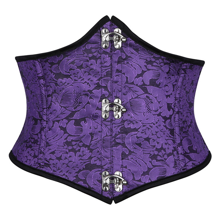 Purple Jacquard Underbust Corset Top