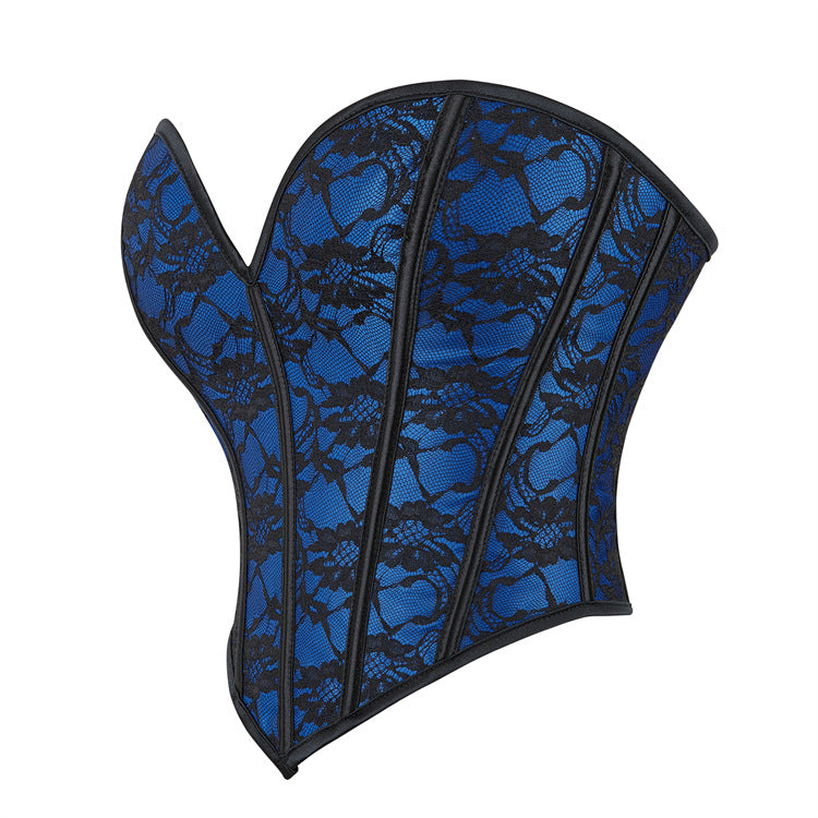 Blue Lace Strapless Corset Top, alternate view 2