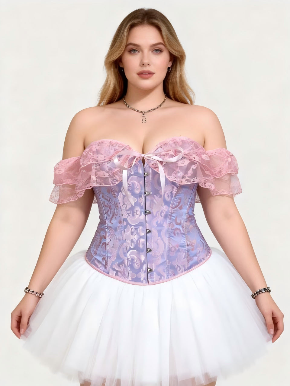 Black Off-Shoulder Lace-Up Corset Top, alternate view 9