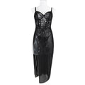 Black Lace Trim Chemise Nightdress - Alternate View