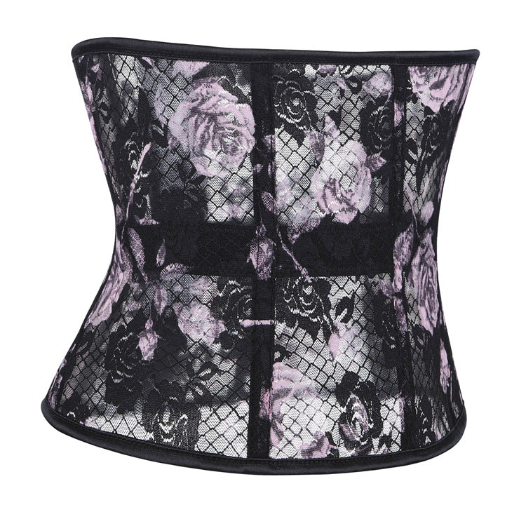 Black Floral Lace Underbust Corset Top, alternate view 2