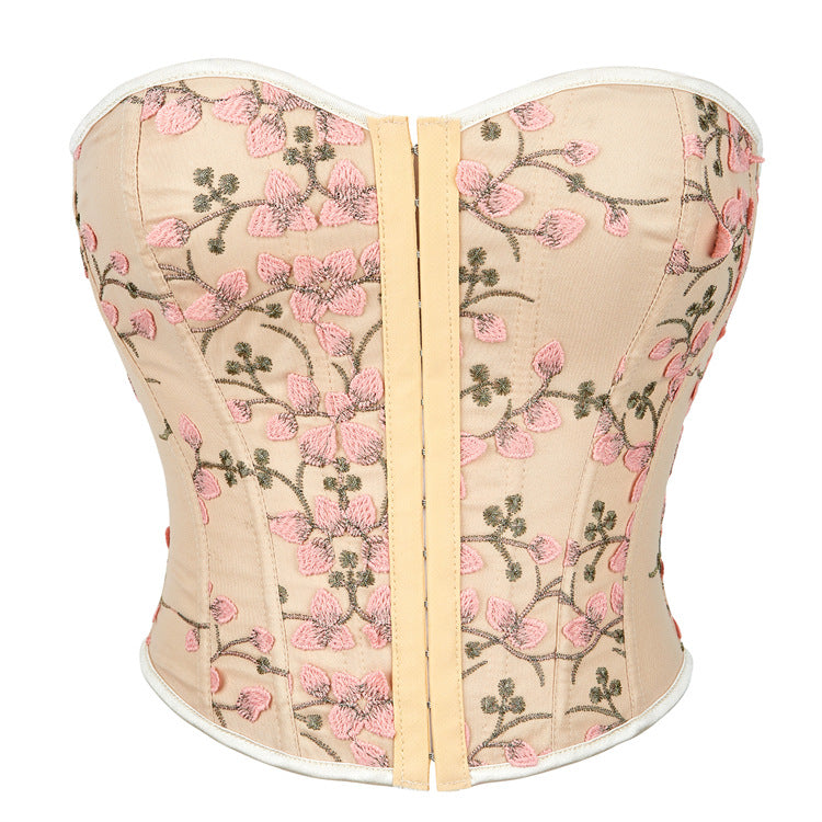 Lavender Floral Back-Zip Corset Top, alternate view 5