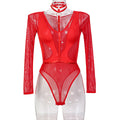 Mesh Cutout Teddy Bodysuit - Styled View