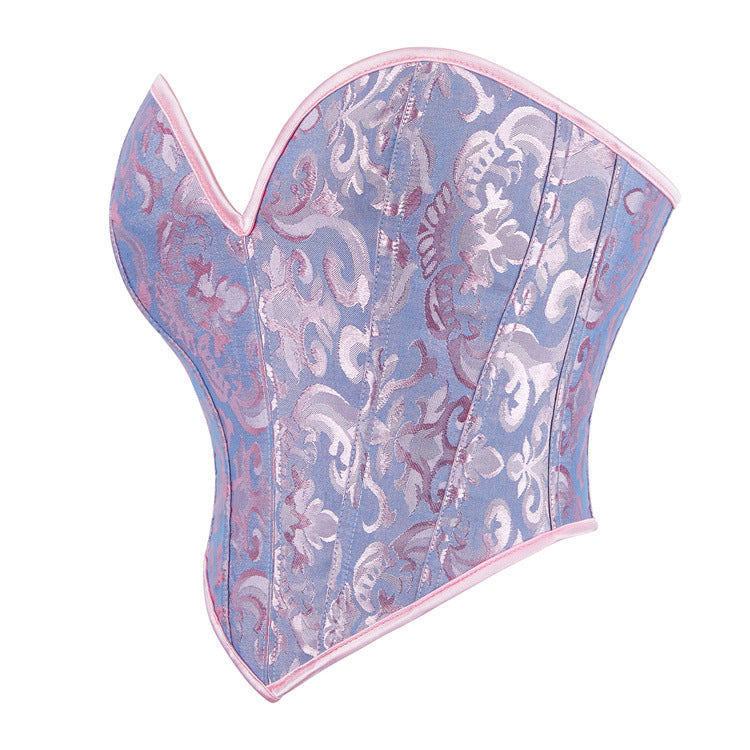 Lavender Paisley Strapless Corset Top, alternate view 2