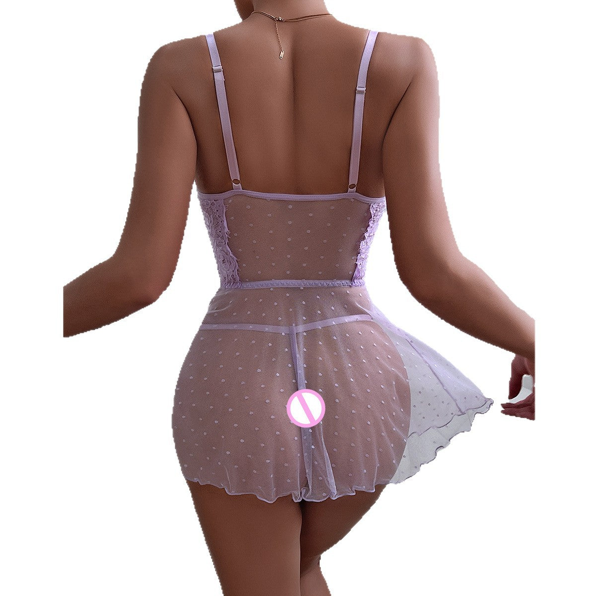 Lace Trim Chemise Nightdress - Alternate View