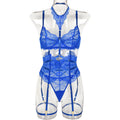 Red Lace Strappy Teddy Bodysuit - Alternate View