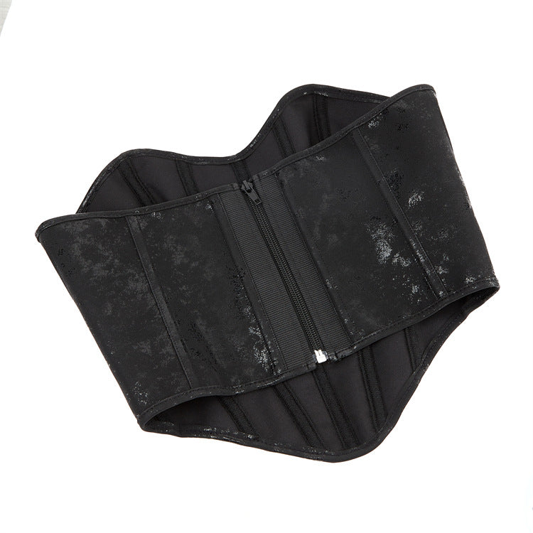 Black Tonal Jacquard Back-Zip Corset Top, alternate view 5