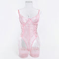 Boutique Lace Strappy Teddy Bodysuit - Alternate View