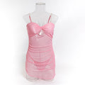 Pink Pearl Detail Costume Lingerie Set - Styled View