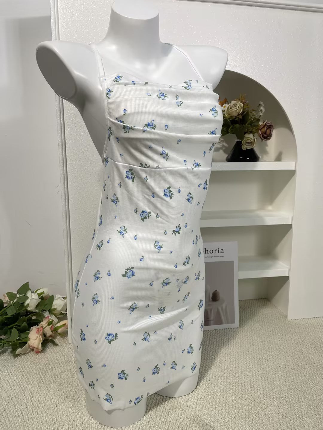 Ivory Floral Slip Nightdress, alternate view 6