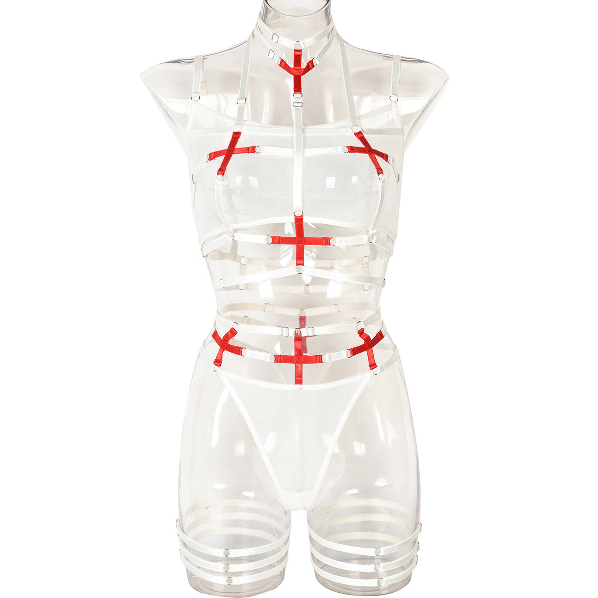 Strappy Three-Piece Lingerie Set - Secret Hour lingerie