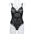 Lace Mesh Teddy Bodysuit - Styled View