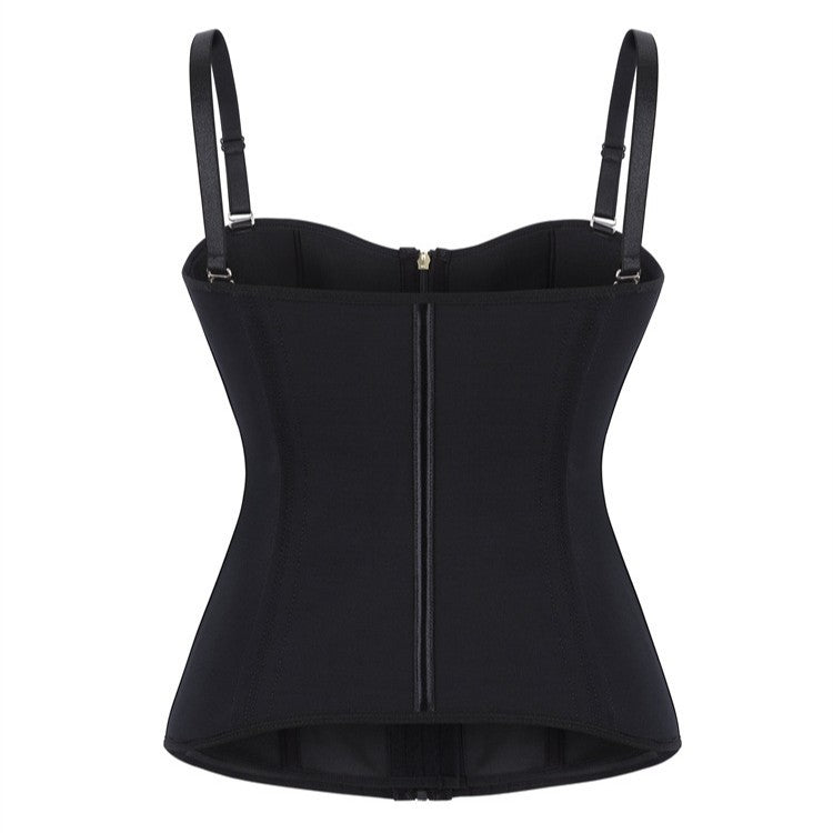 Black Zip-Front Corset Top, alternate view 3